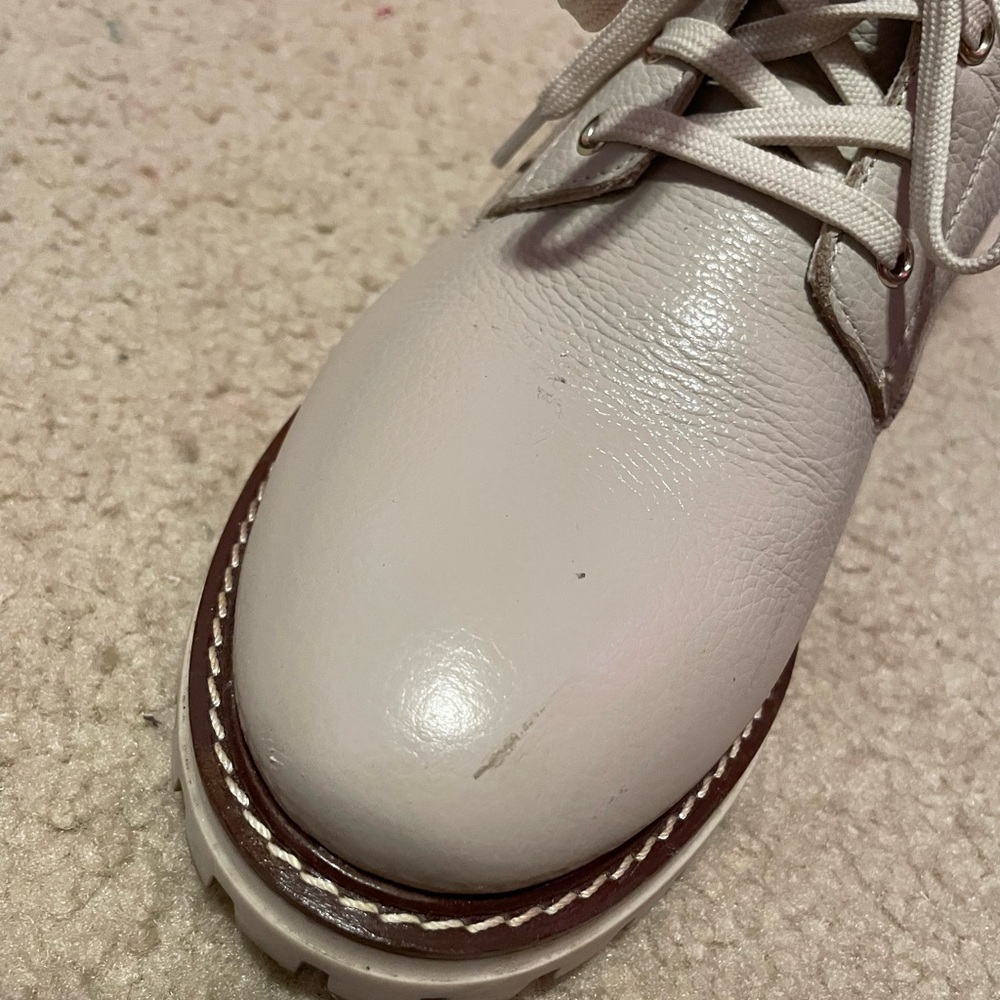 Womens Alberto Torresi Cream Heeled Boots